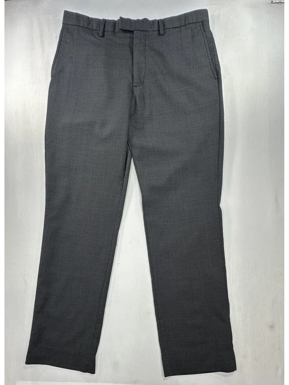 Banana Republic Flat Front Slim Dress Pants Gray Mens 34/32